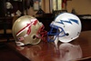 Autographed football helmets from Florida State and the Air Force Academy, where he played defensive end in the 1970s and was athletic director from 1996 to 2003.