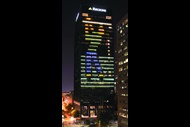 Light Show: Birmingham office tower golfTo highlight the Regions Tradition tournament on the Champions Tour, title sponsor Regions Financial lit up the Regions Center in Birmingham, Ala., with the image of a golfer. The display encompassed more than 1,100 lights.