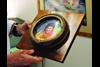 Basche created a frame for an old photo of son Alex from nautical hardware.