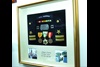 Framed keepsakes from Basche’s 4 1/2 years as a naval officer.