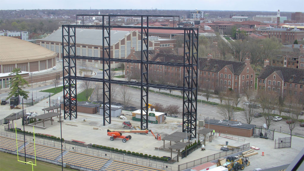 Purdue Continues $10M Video Board Construction At Ross-Ade ...