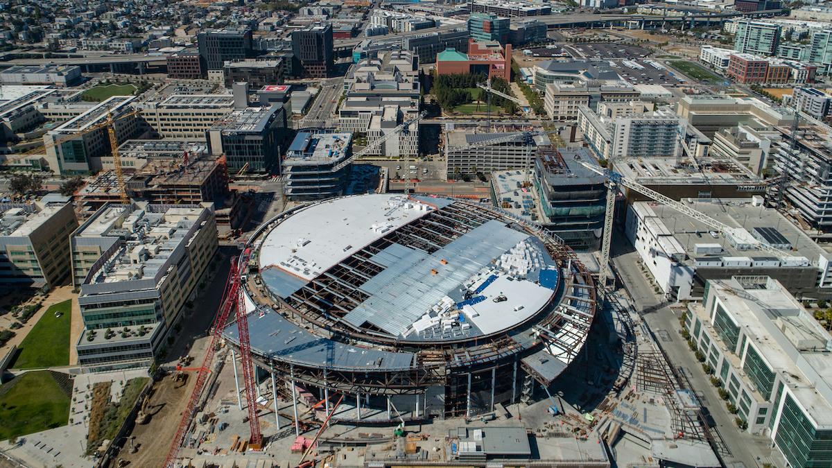 Current construction progress at Chase Center.