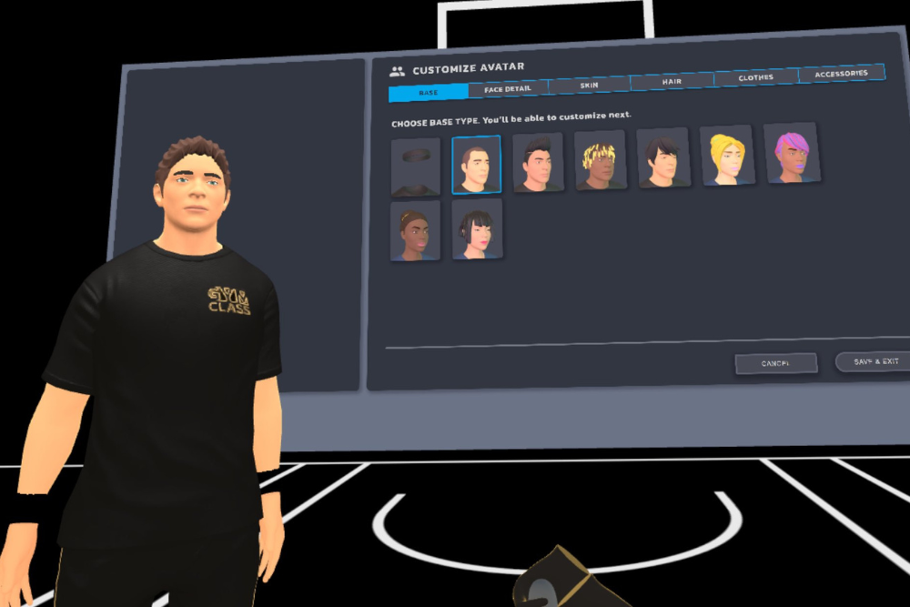 Gym Class players can customize their in-game avatars.
